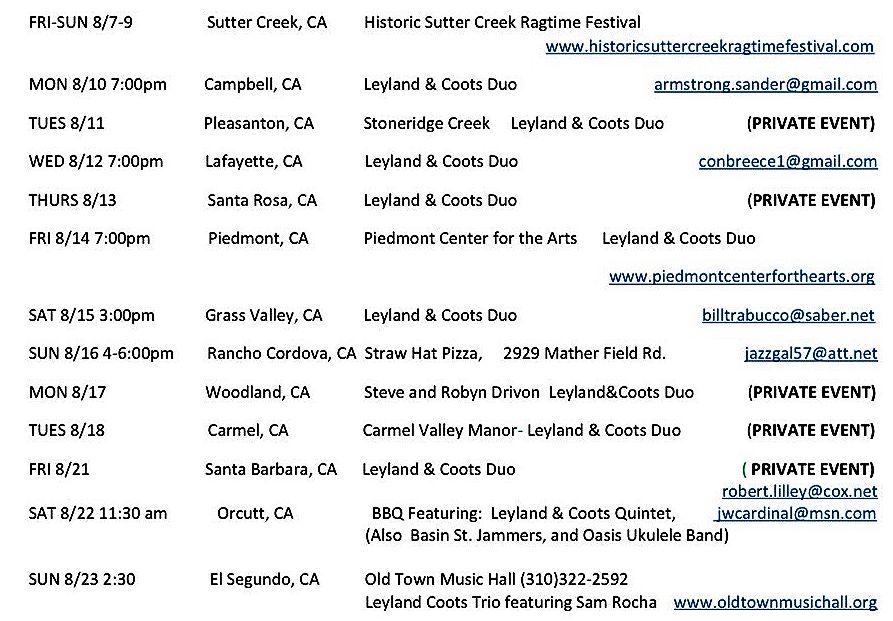 Leyland Coots Schedule 2026