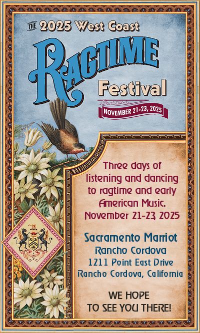 2025 West Coast Ragtime Festival Flyer