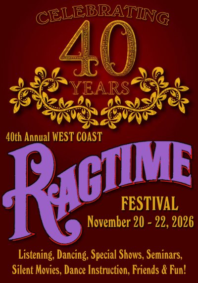 2025 West Coast Ragtime Festival Flyer